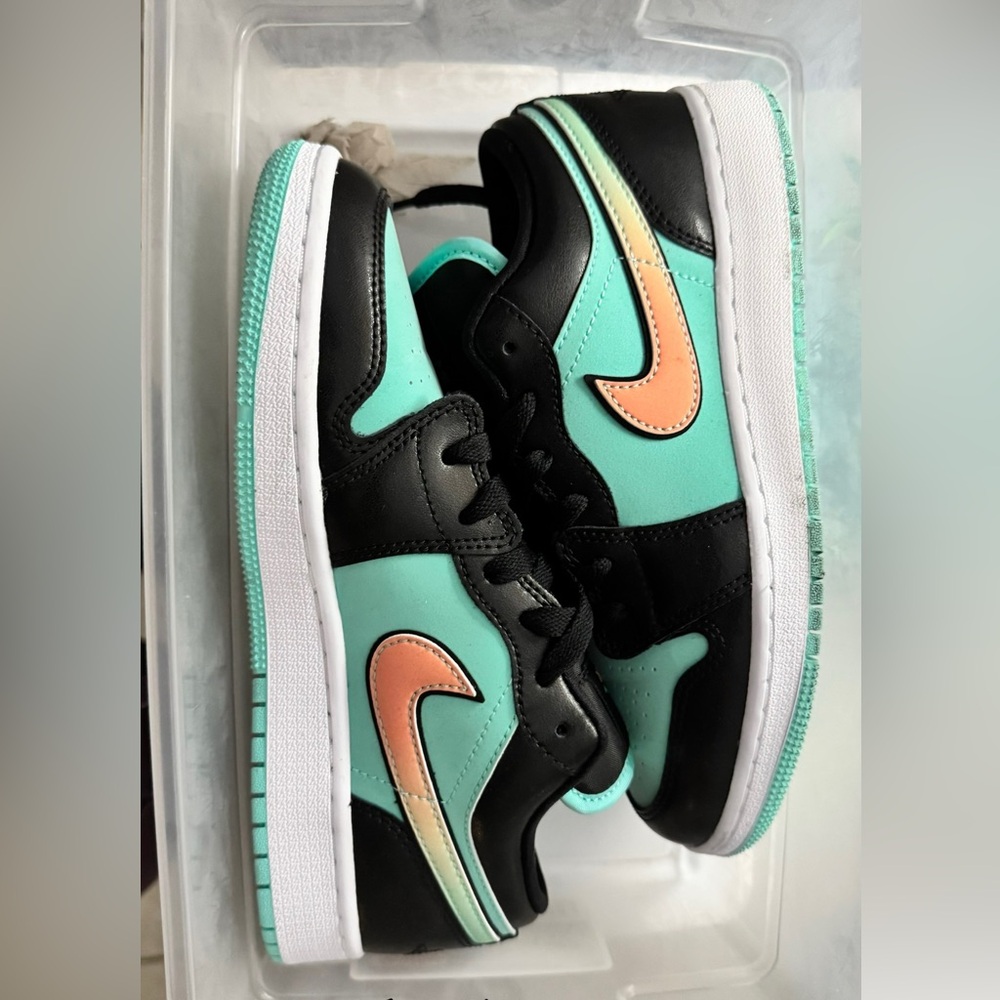 Nike Air Jordan Low Sneakers - Teal and Black